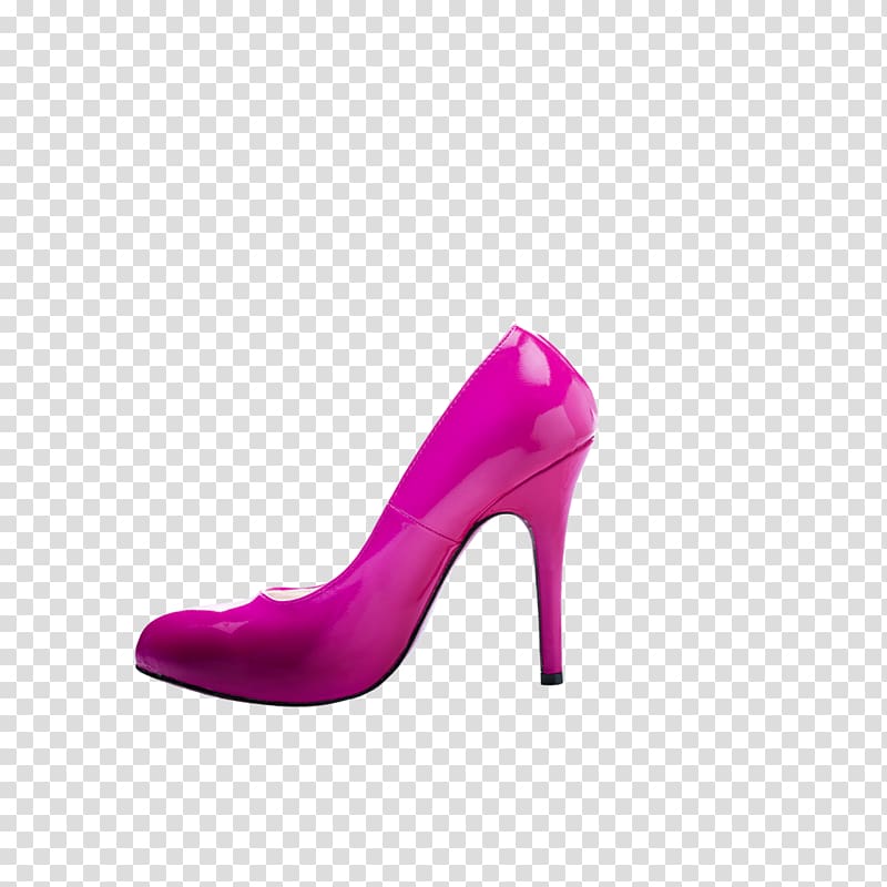 Shoe High-heeled footwear Stiletto heel, Purple high heels transparent background PNG clipart