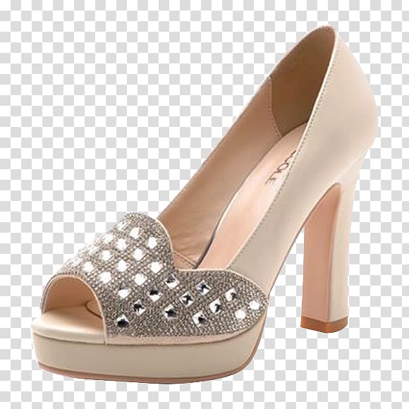 Slipper High-heeled footwear Sandal Shoe, Yellow high-heeled sandals transparent background PNG clipart