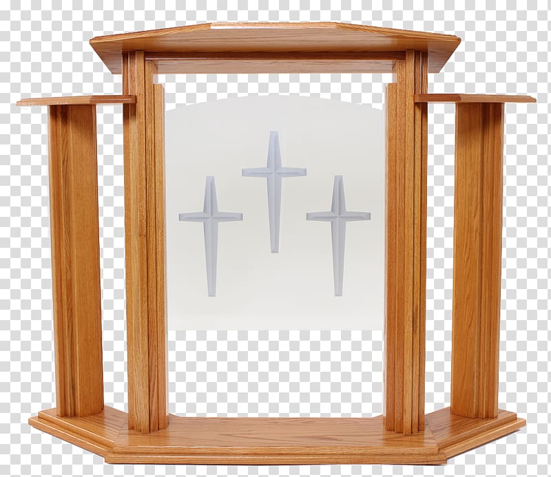 Pulpit Lectern Chancel Altar in the Catholic Church, oak transparent background PNG clipart