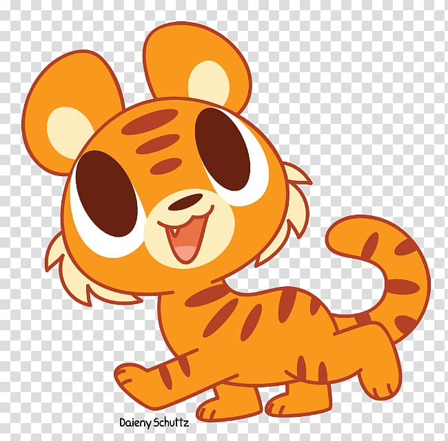 Tiger Cat Drawing Cuteness Chibi, tiger transparent background PNG clipart