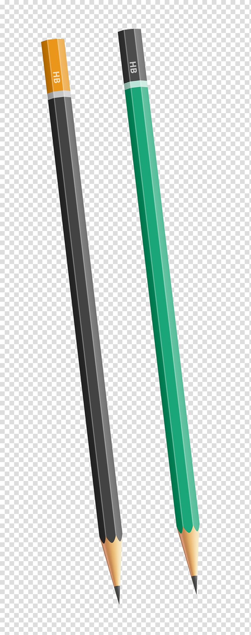 black and green pencils, Pencil Idea , HB Pencils transparent background PNG clipart