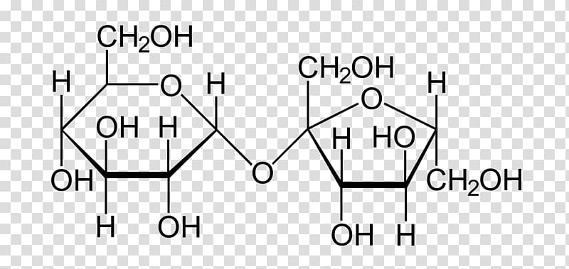 Sucrose Structural formula Fructose Chemical formula Molecule, water spray no buckle diagram transparent background PNG clipart