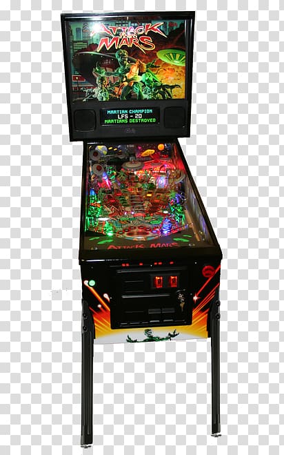 Pinball Arcade game Attack from Mars Stern Electronics, Inc. Data East, Mars AttackS! transparent background PNG clipart