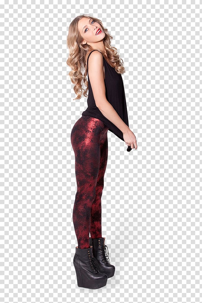 Leggings Latex clothing Fashion, red spray transparent background PNG clipart