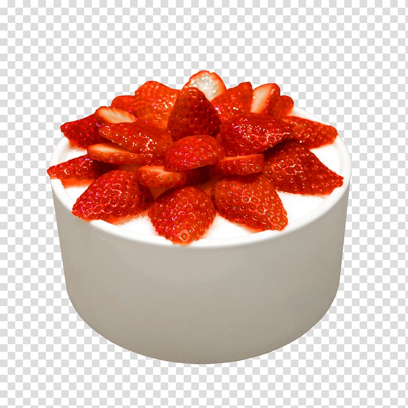 Strawberry cream cake Cheesecake Kakigōri Tiramisu, strawberry transparent background PNG clipart