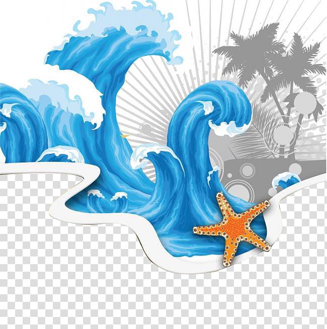 Wind wave Color Beach, Surf beach transparent background PNG clipart