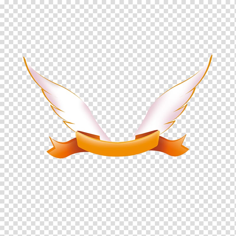 Wing Ribbon, Wings ribbon transparent background PNG clipart