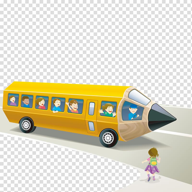 School bus Drawing Pencil, school bus transparent background PNG clipart