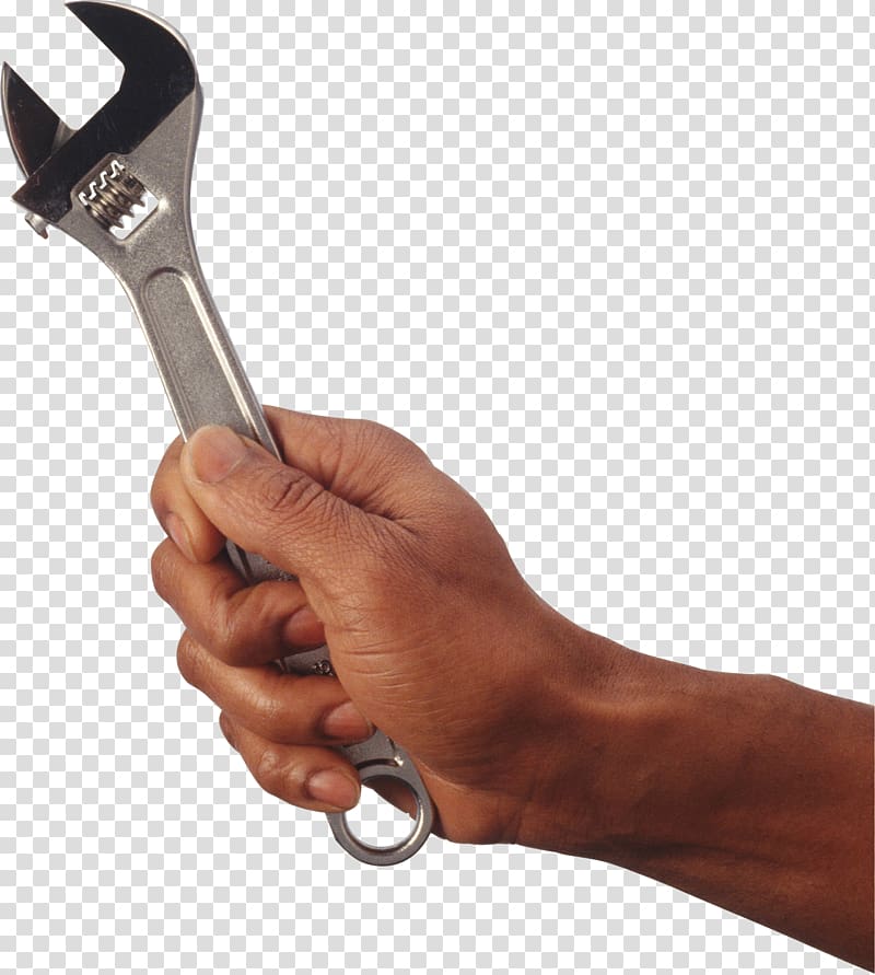 Hand tool Wrench Icon, Wrench in hand transparent background PNG clipart