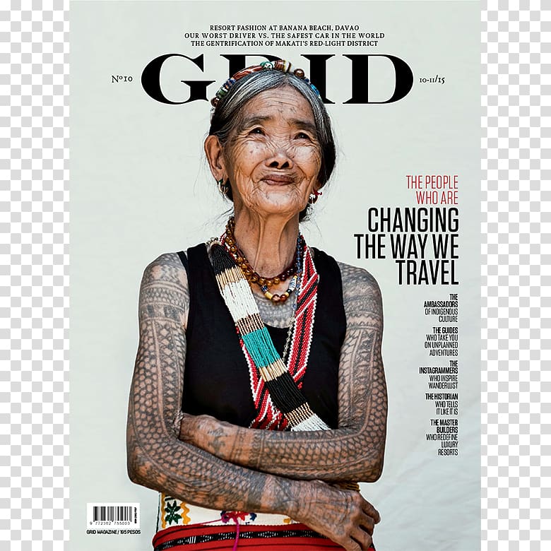 Whang-od Tattoo artist National Living Treasures Award Buscalan Proper, magazine cover transparent background PNG clipart