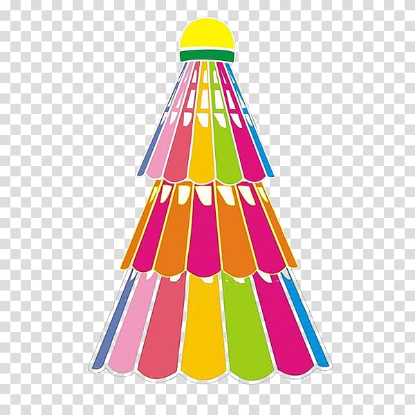 Badminton Christmas tree Poster, Christmas tree made of color badminton transparent background PNG clipart