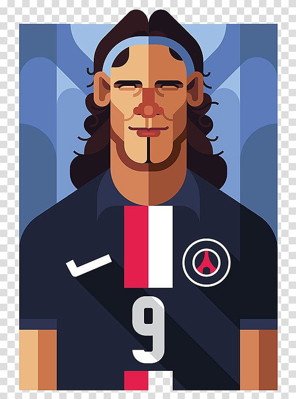 Paris Saint-Germain F.C. Uruguay national football team Football player Illustrator Illustration, European Cup transparent background PNG clipart