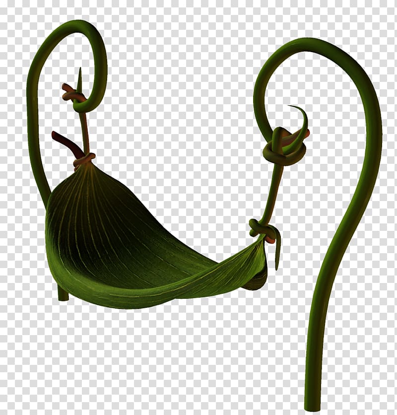green leaf hammock illustration, Fairy tale , Fairy tale scene transparent background PNG clipart