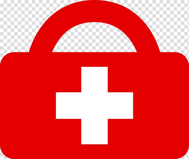 First aid kit , Red Toolbox transparent background PNG clipart