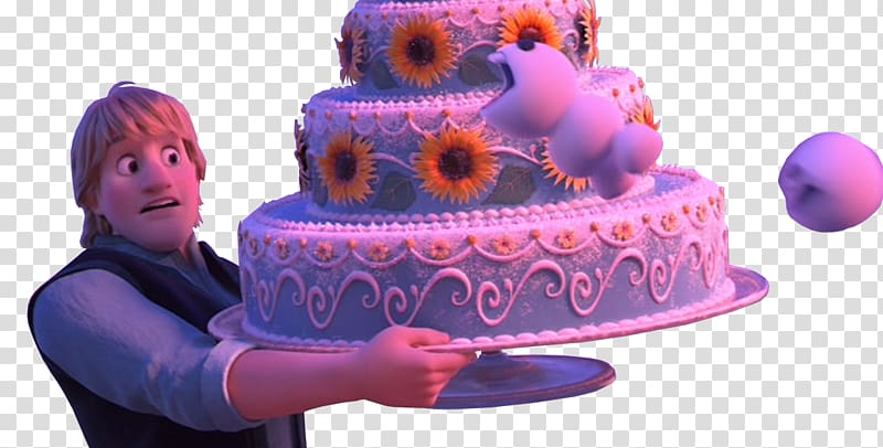 Birthday cake Kristoff Elsa Olaf Anna, elsa transparent background PNG clipart