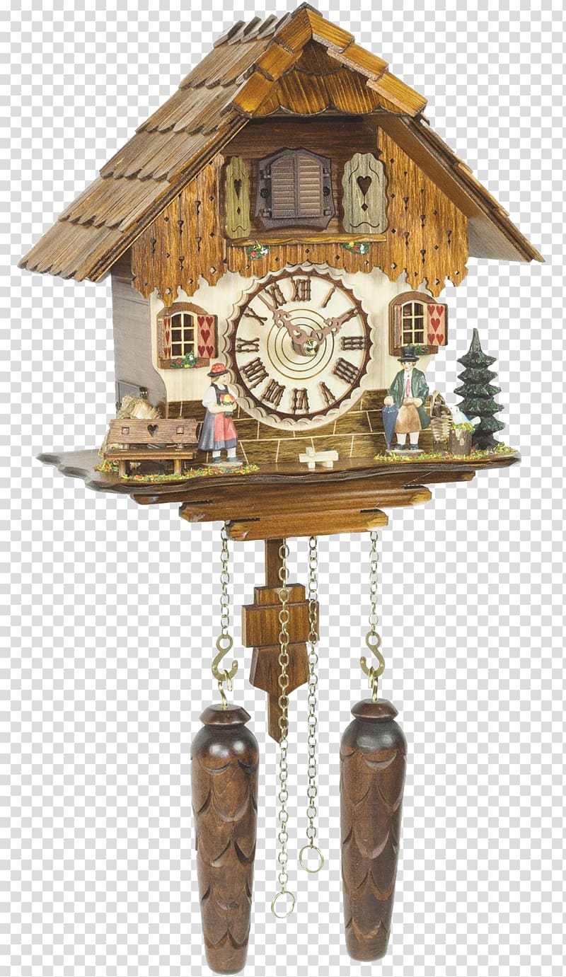 Cuckoo clock Common Cuckoo Wanduhr Pendulum clock, clock transparent background PNG clipart