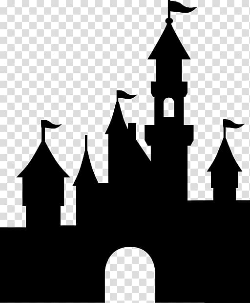 Sleeping Beauty Castle Cinderella Castle Magic Kingdom Disneyland Park, Disney Silhouette transparent background PNG clipart