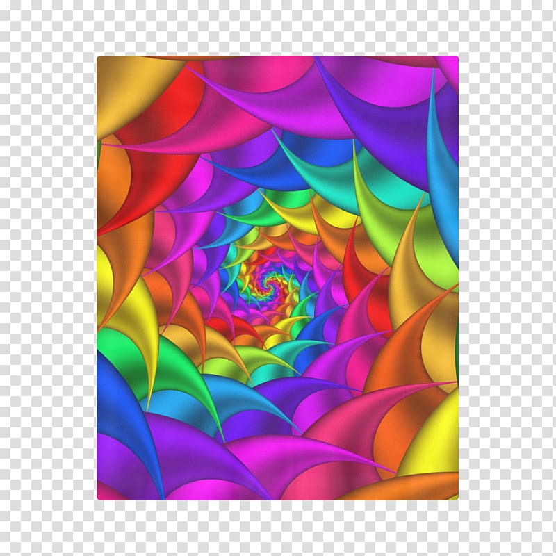 Spiral Rainbow rose Fractal art, All Over Print transparent background PNG clipart