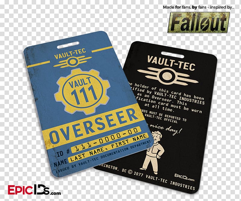 Fallout Shelter Wasteland The Vault Vault Dweller, name tag mockup transparent background PNG clipart