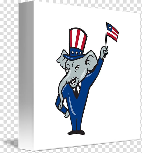 Flag of the United States Republican Party, republican elephant transparent background PNG clipart