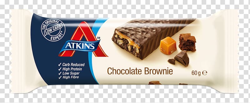 Atkins diet Low-carbohydrate diet Dark Chocolate Sea Salt Caramel, Chocolate Brownies transparent background PNG clipart
