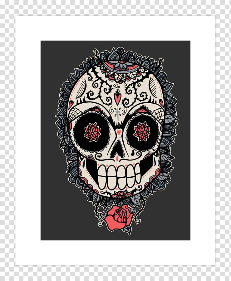 Human skull symbolism Day of the Dead Calavera Death, skull transparent background PNG clipart
