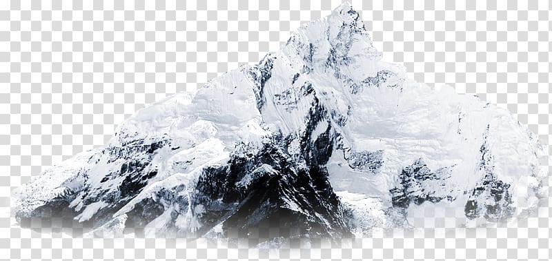 Mountain Mount Everest, snowy transparent background PNG clipart