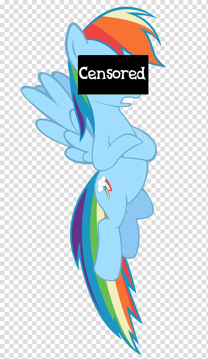 Rainbow Dash Cartoon Comics Fan art YouTube, censored sign transparent background PNG clipart