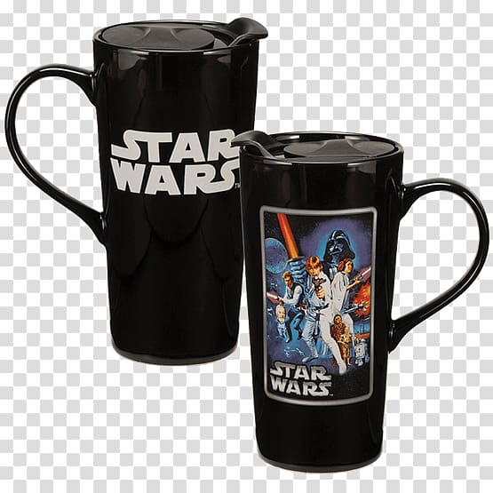 Anakin Skywalker C-3PO Death Star Yoda Mug, travel mug transparent background PNG clipart