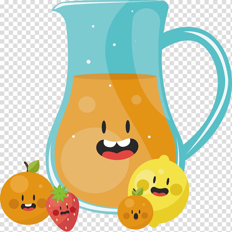 Juice Fruit Euclidean , Cartoon smiley juice transparent background PNG clipart