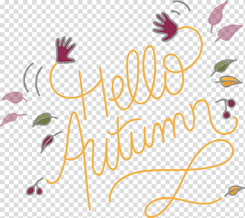 Autumn Logo Handwriting recognition, Handwriting, hello autumn transparent background PNG clipart