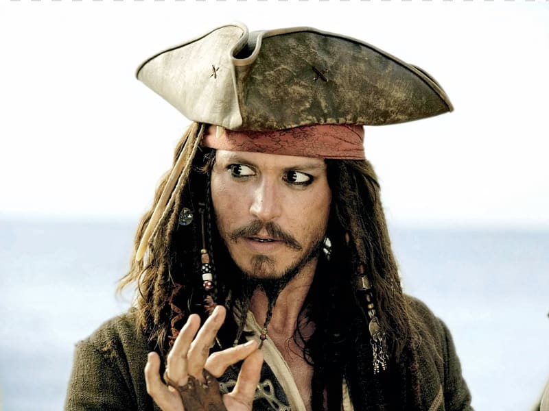 Jack Sparrow Johnny Depp Pirates of the Caribbean: On Stranger Tides Joshamee Gibbs Davy Jones, sparrow transparent background PNG clipart