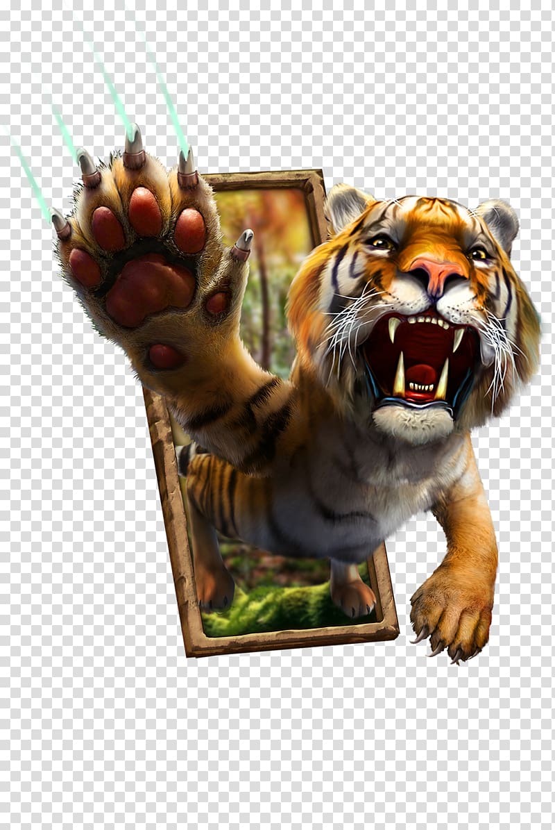 tiger illustration, Slot machine The Wild, slot Casino game Online Casino, jungle transparent background PNG clipart