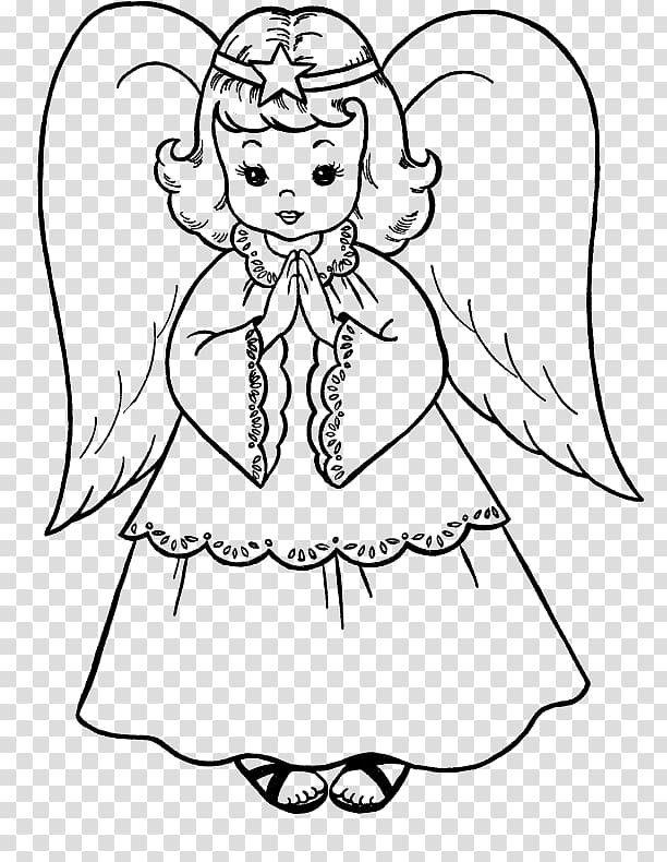 Coloring book Angel Child Gabriel Christmas, angel transparent background PNG clipart