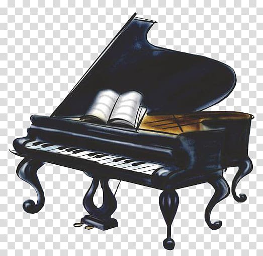 Player piano Cartoon Musical note, piano transparent background PNG clipart