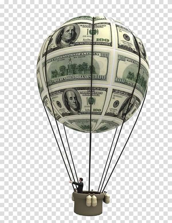 Money United States Dollar Banknote Saving United States one hundred-dollar bill, Dollar balloon transparent background PNG clipart