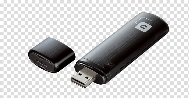 IEEE 802.11ac D-Link DWA-182 Wi-Fi USB, USB transparent background PNG clipart