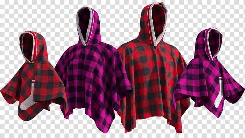 Outerwear Tartan Pink M RTV Pink, poncho transparent background PNG clipart