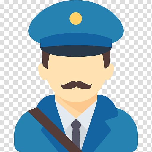 Mail carrier Scalable Graphics Icon, Police blue dress transparent background PNG clipart