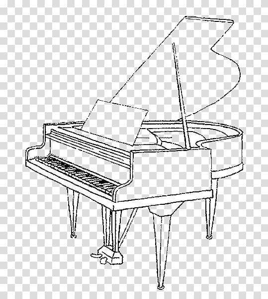 Drawing Grand piano Musical Instruments, piano transparent background PNG clipart