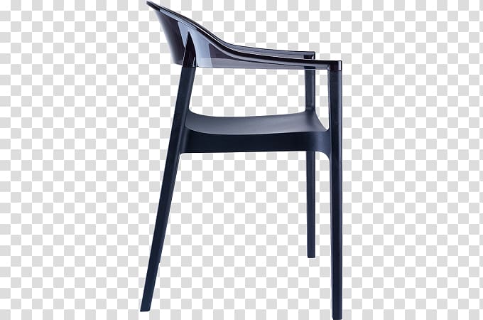 Chair plastic Furniture Chaise empilable Alterego Chaise design \'EMA\' noir en matière plastique, eco transparent background PNG clipart