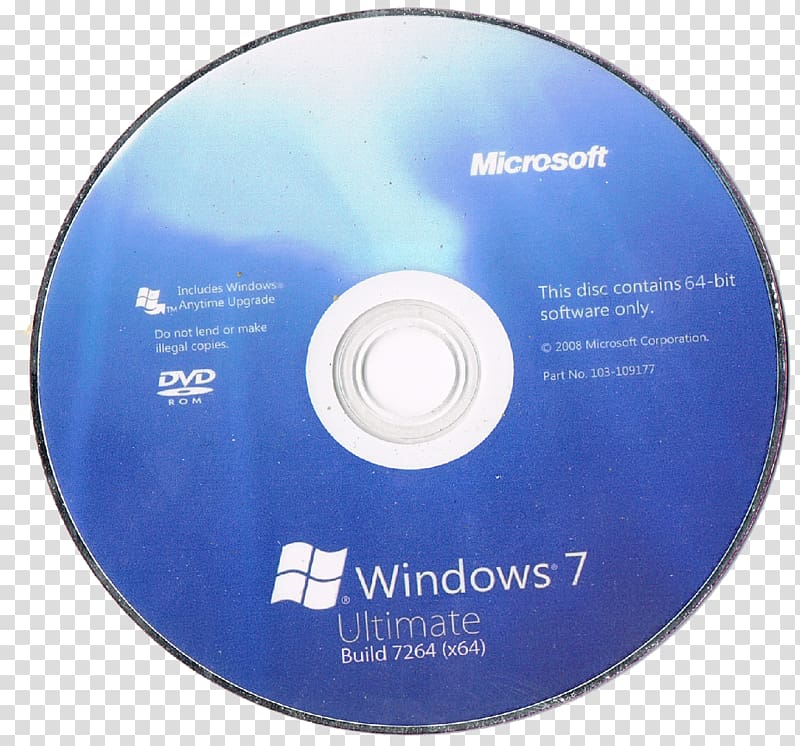 Windows 7 Microsoft Windows x86-64 Windows 8 Windows XP, Windows CD Cover transparent background PNG clipart