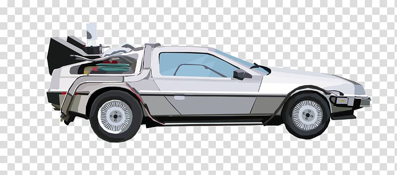 DeLorean DMC-12 Car DeLorean time machine Back to the Future DeLorean Motor Company, recreational machines transparent background PNG clipart