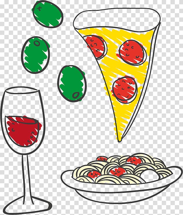 Italy , Food Wine Pizza noodles material transparent background PNG clipart