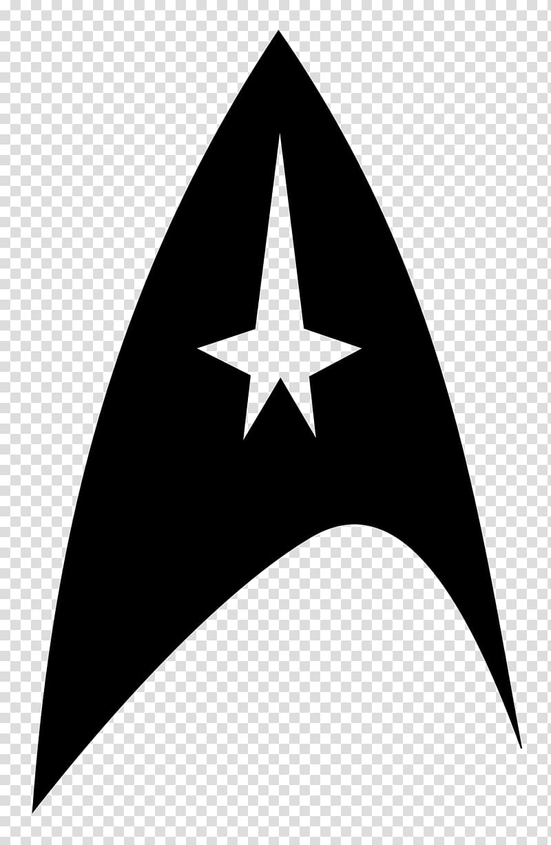 black logo, Star Trek Symbol Starfleet Logo , star trek transparent background PNG clipart