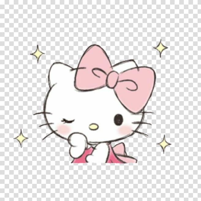 Hello Kitty Drawing Kawaii Sanrio, pink panther stickers transparent background PNG clipart