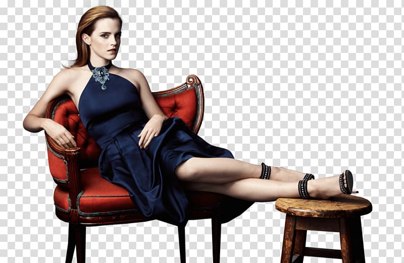 Emma Watson, Emma Watson Sitting on Armchair transparent background PNG clipart