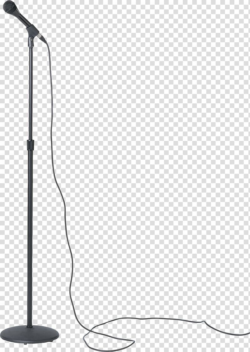 black microphone with stand, Microphone stand Shure SM58, microphone,microphone transparent background PNG clipart