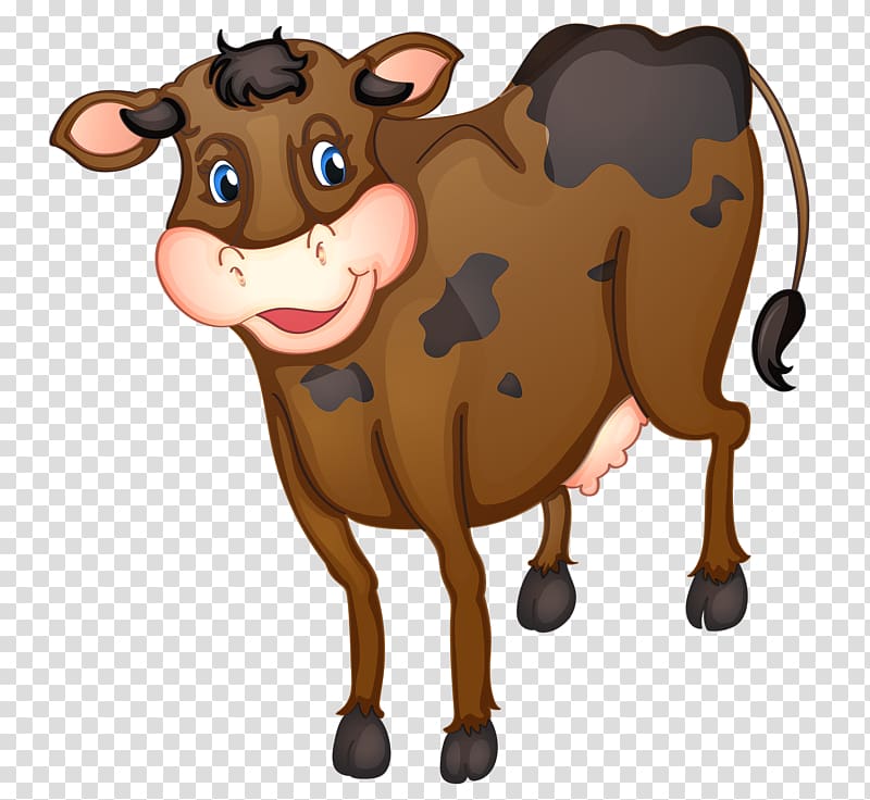 Texas Longhorn English Longhorn Brown Swiss cattle graphics, cartoon of tractor transparent background PNG clipart