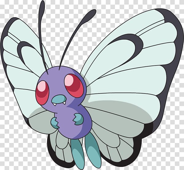 Butterfree Pokémon Caterpie Beedrill Weedle, angels wings transparent background PNG clipart